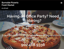Tablet Screenshot of burnsidepizza.ca